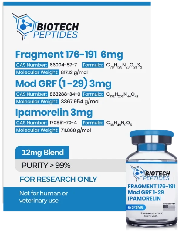 Fragment 176-191 & Mod GRF 1-29 & Ipamorelin Blend (12mg)